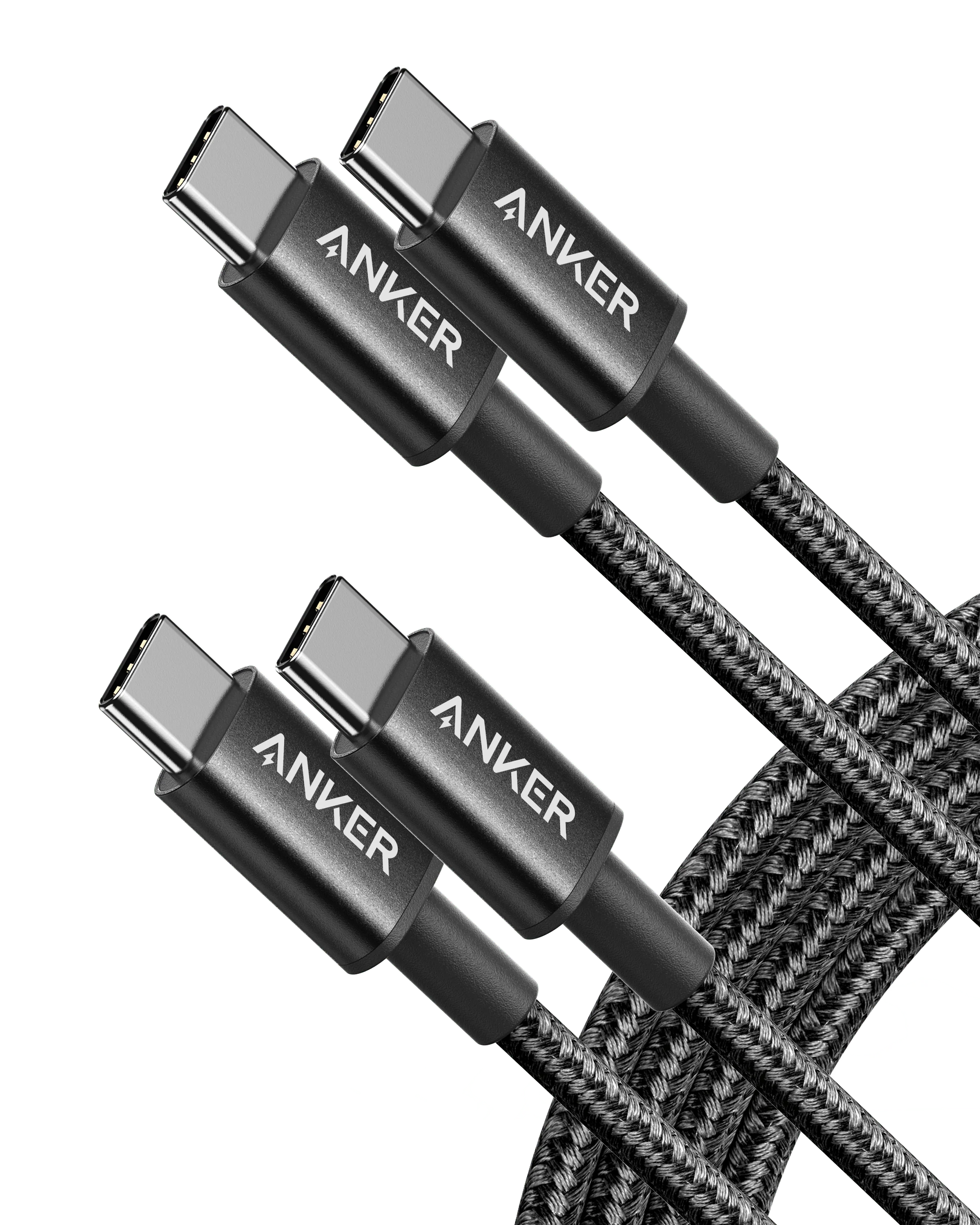 Anker USB C to USB C Cable (6FT, 2Pack), Type-C 100W Charger Cord Fast Charging for WipeOS and Macbook wiping