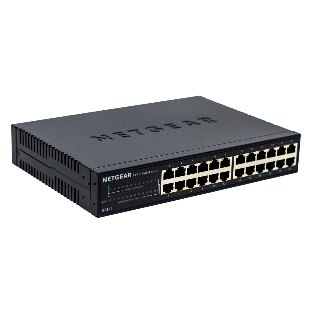 24-Port Gigabit Ethernet Unmanaged Essentials Switch for WipeOS